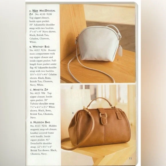 Vintage Coach 4113 Hudson Doctor Satchel, Navy - Picture 9 of 9